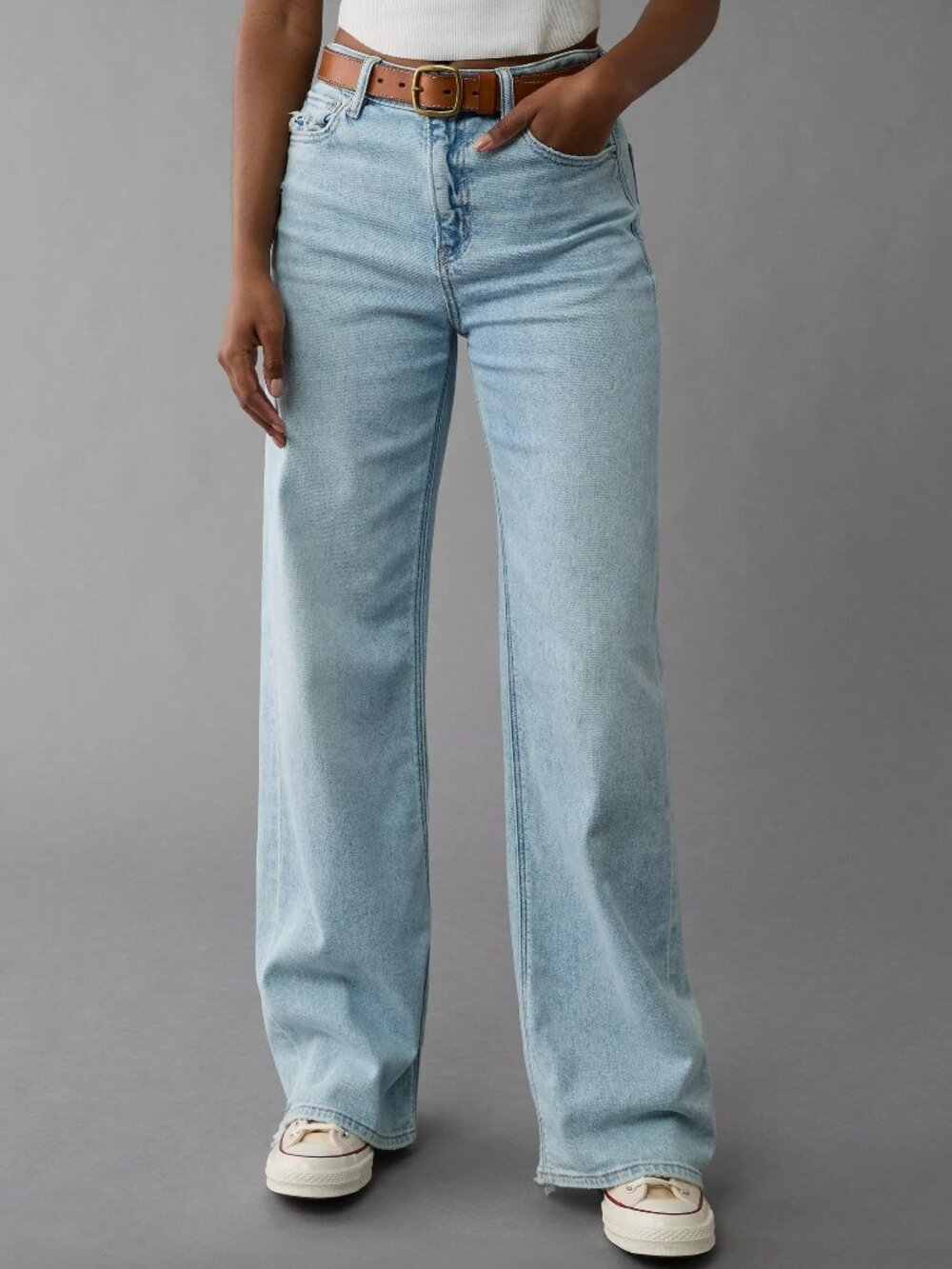 AMERICAN EAGLE Dreamy Drape Super High-Rise Baggy Wide Leg Jeans  Sz 0 - NWT NEW